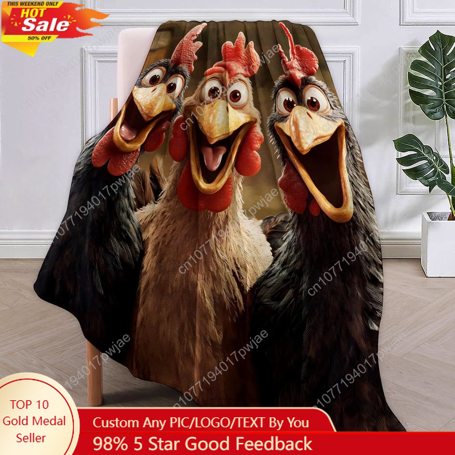 Home Of Textiles - Одеяло с цыплятами, подарки для женщин,