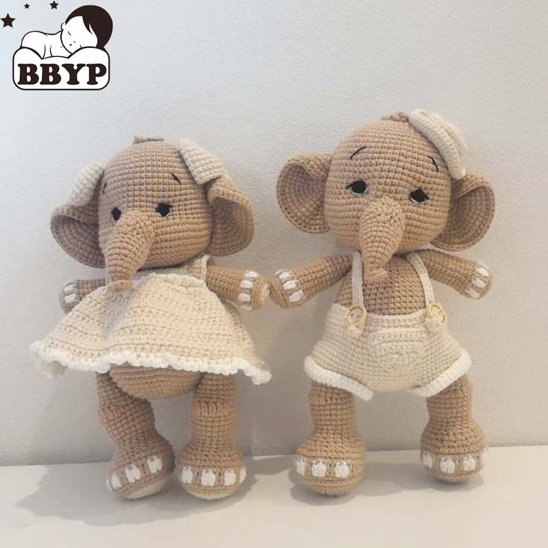 Home Textiles Today - Вязаный крючком плюшевый слоник амигуруми ручной