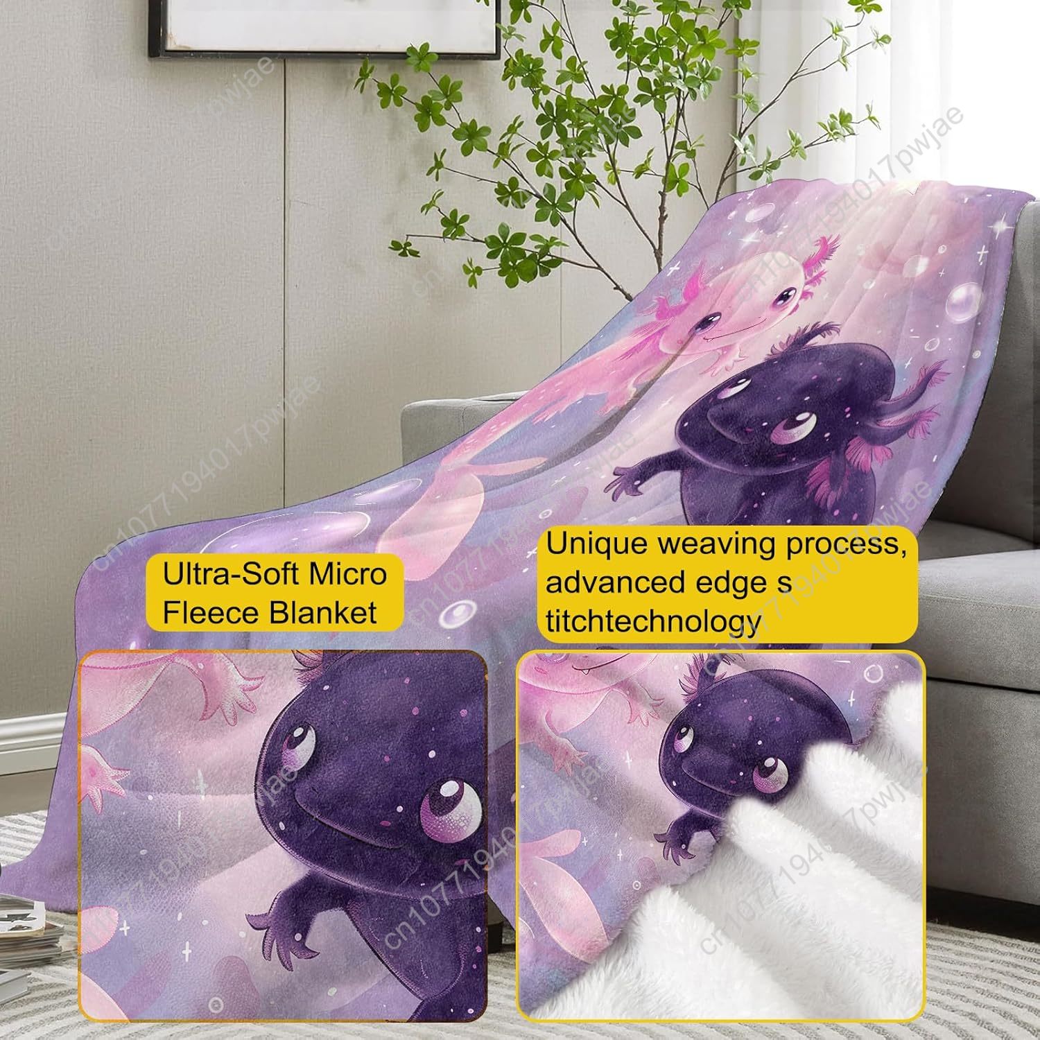 Одеяло Axolotl, милые фланелев – обзор и цена Home Of Textiles